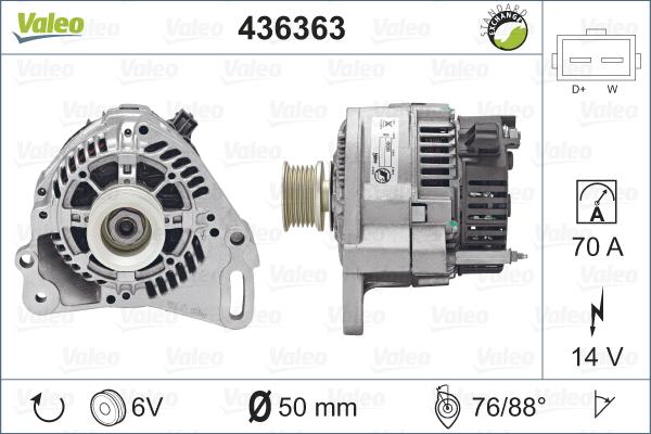 Valeo 436363 - Генератор unicars.by