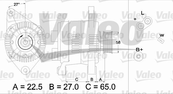 Valeo 436283 - Генератор unicars.by