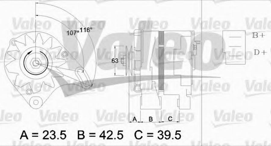 Valeo 436704 - Генератор unicars.by