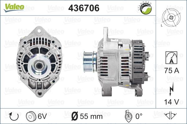 Valeo 436706 - Генератор unicars.by