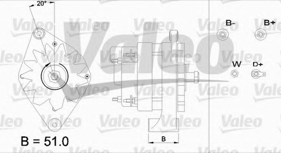 Valeo 436703 - Генератор unicars.by