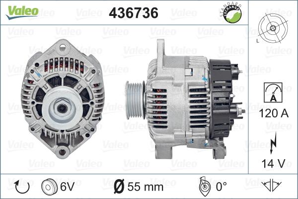 Valeo 436736 - Генератор unicars.by