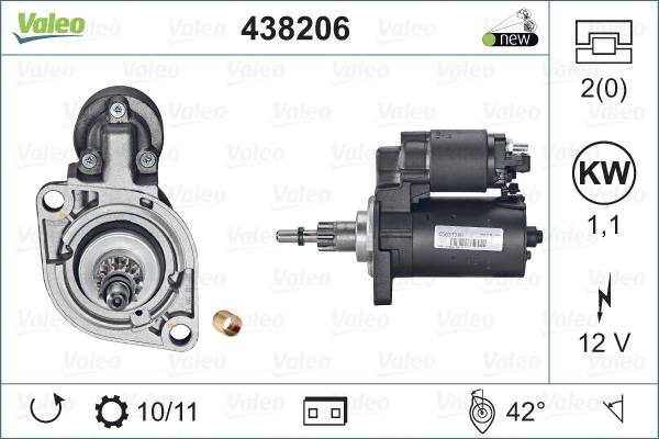 Valeo 438206 - Стартер unicars.by