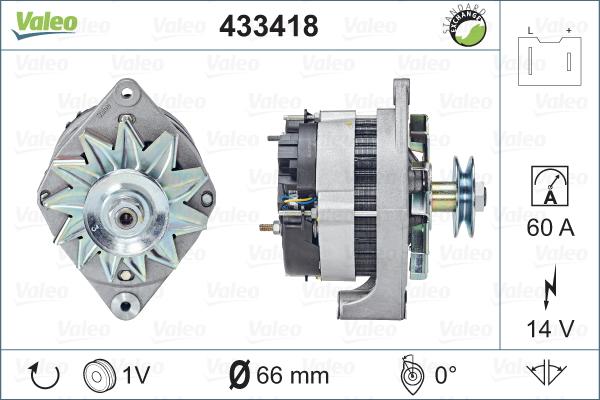 Valeo 433418 - Генератор unicars.by