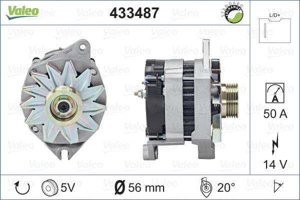 Valeo 433487 - Генератор unicars.by