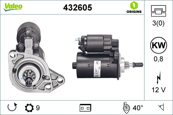 Valeo 432605 - Стартер unicars.by