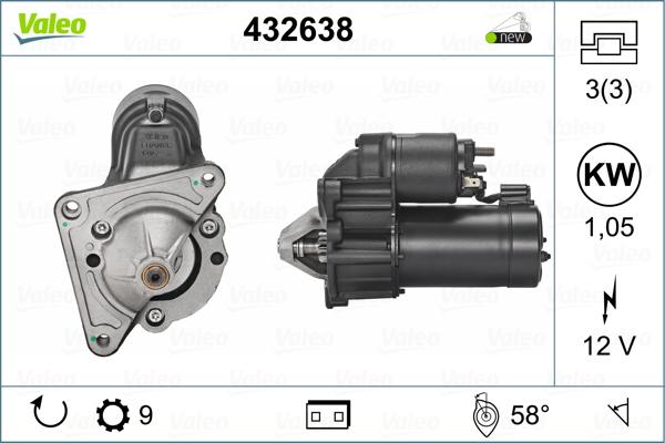 Valeo 432638 - Стартер unicars.by