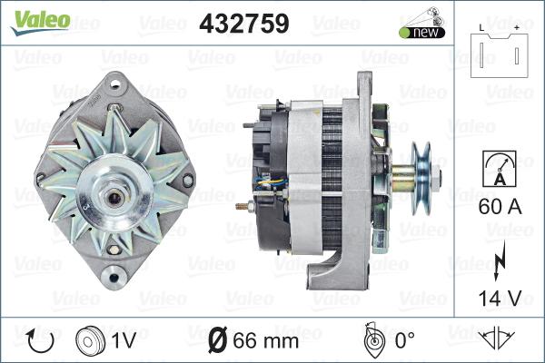 Valeo 432759 - Генератор unicars.by