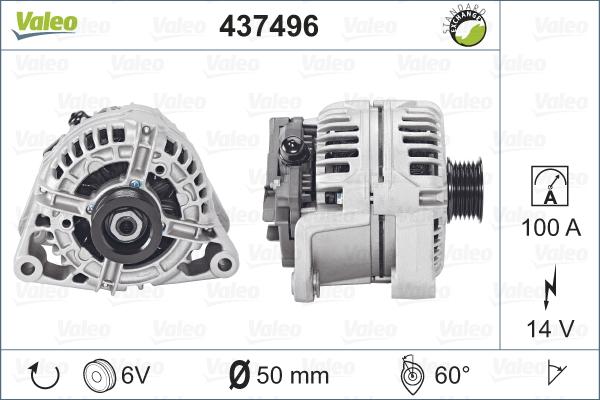 Valeo 437496 - Генератор unicars.by