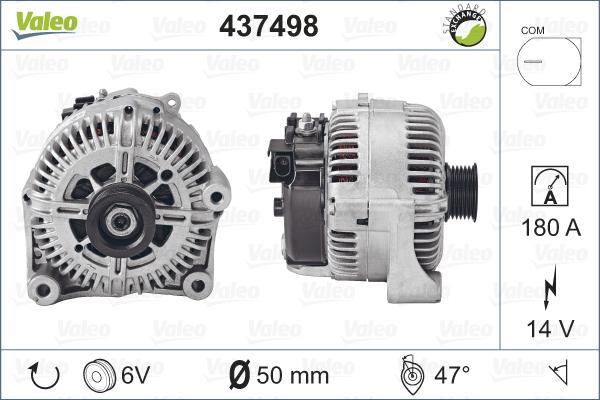 Valeo 437498 - Генератор unicars.by