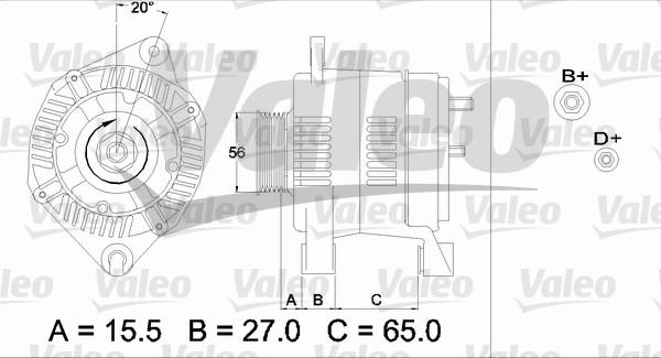 Valeo 437462 - Генератор unicars.by