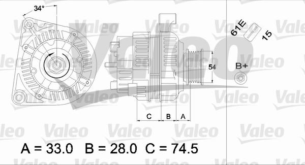 Valeo 437406 - Генератор unicars.by