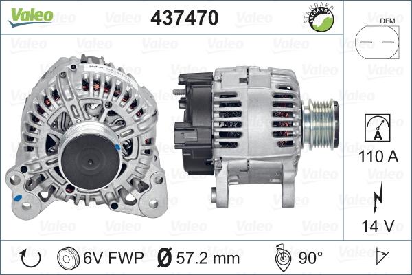 Valeo 437470 - Генератор unicars.by