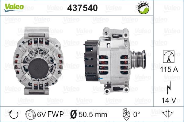 Valeo 437540 - Генератор unicars.by