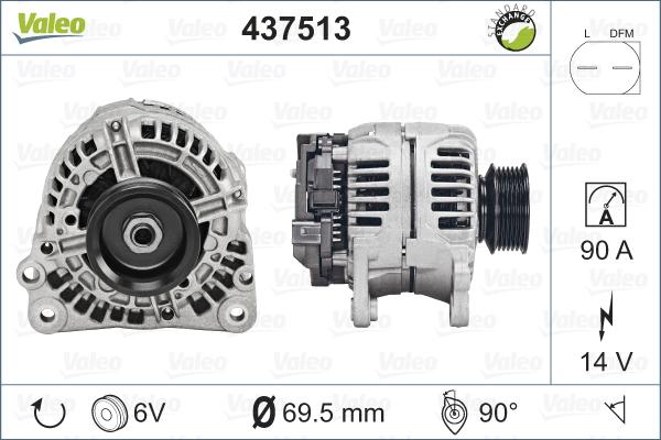 Valeo 437513 - Генератор unicars.by