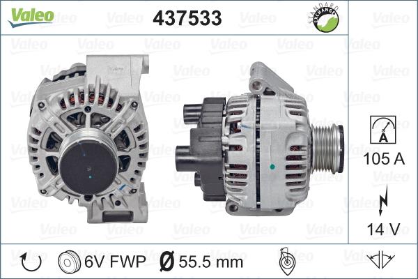 Valeo 437533 - Генератор unicars.by