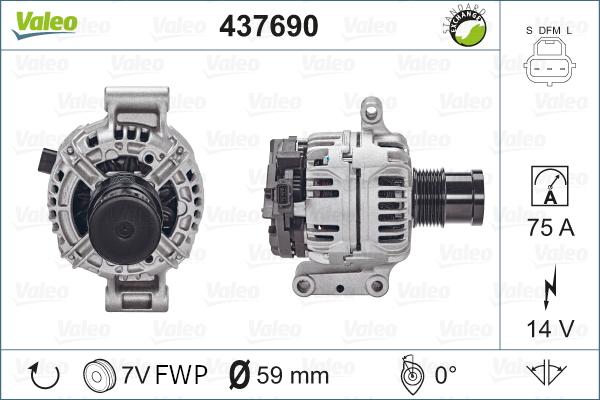 Valeo 437690 - Генератор unicars.by