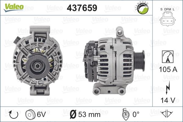 Valeo 437659 - Генератор unicars.by