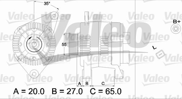 Valeo 437196 - Генератор unicars.by