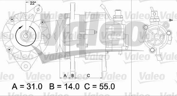 Valeo 437145 - Генератор unicars.by