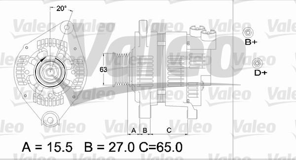 Valeo 437164 - Генератор unicars.by