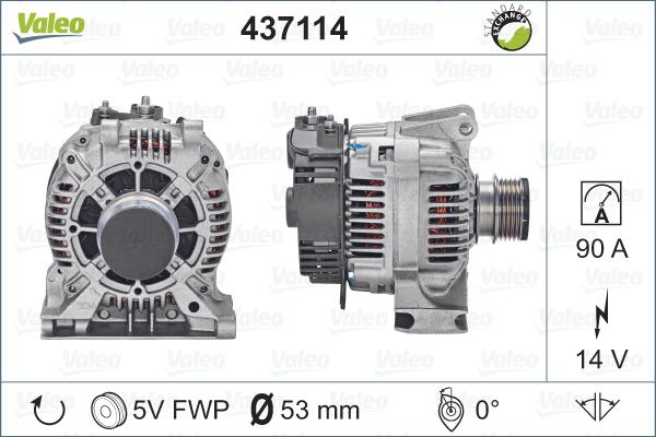 Valeo 437114 - Генератор unicars.by