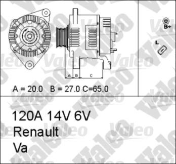 Valeo 437184 - Генератор unicars.by