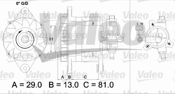 Valeo 437180 - Генератор unicars.by