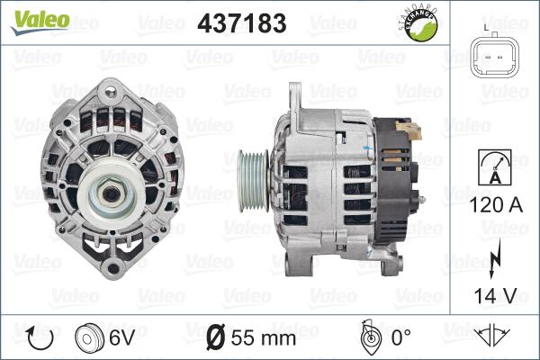 Valeo 437183 - Генератор unicars.by