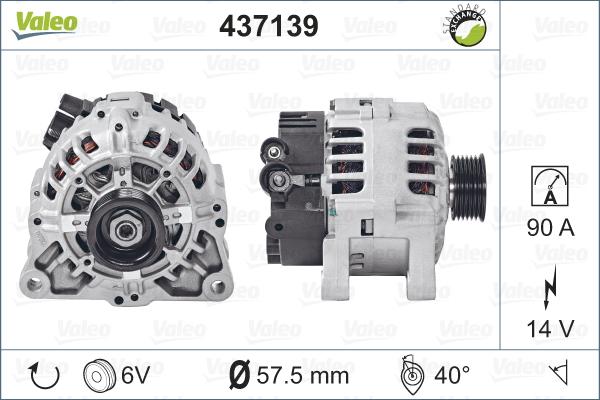 Valeo 437139 - Генератор unicars.by