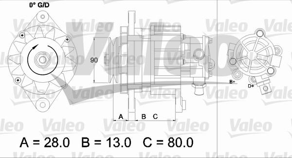 Valeo 437122 - Генератор unicars.by