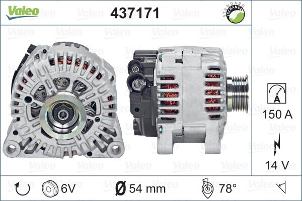 Valeo 437171 - Генератор unicars.by