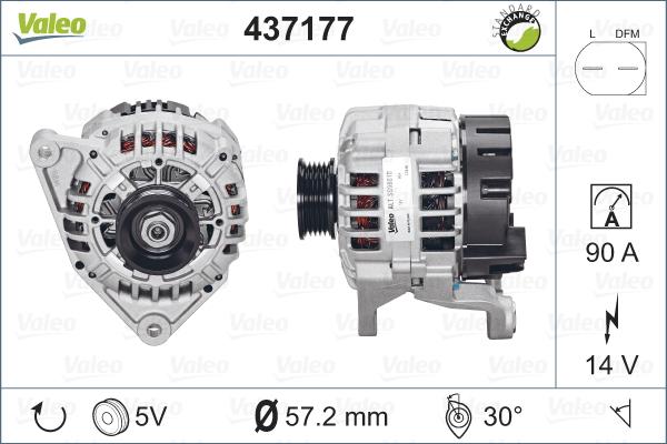 Valeo 437177 - Генератор unicars.by