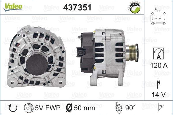 Valeo 437351 - Генератор unicars.by