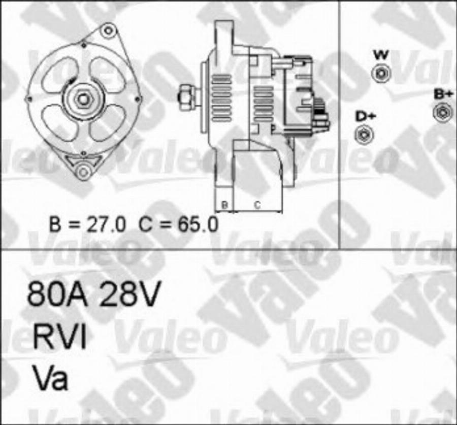 Valeo 437308 - Генератор unicars.by