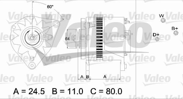 Valeo 437380 - Генератор unicars.by