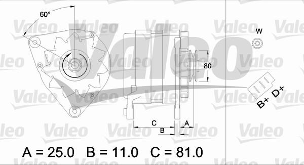 Valeo 437381 - Генератор unicars.by