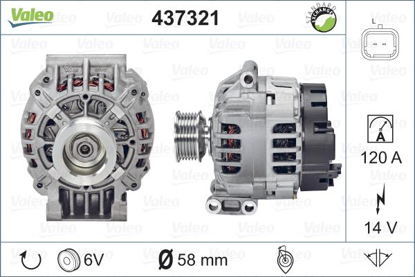 Valeo 437321 - Генератор unicars.by