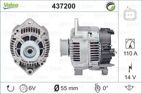 Valeo 437200 - Генератор unicars.by