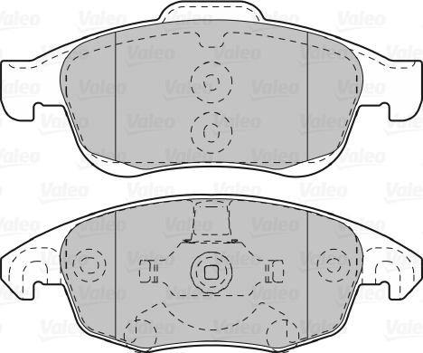 Valeo 598997 - Тормозные колодки, дисковые, комплект unicars.by