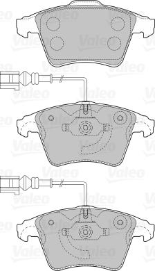 Valeo 598940 - Тормозные колодки, дисковые, комплект unicars.by