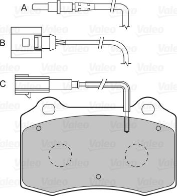 Valeo 598988 - Тормозные колодки, дисковые, комплект unicars.by