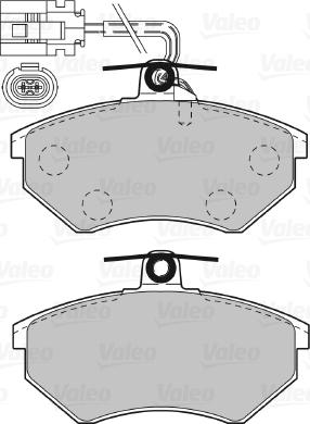 Valeo 598982 - Тормозные колодки, дисковые, комплект unicars.by