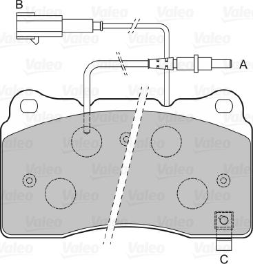 Valeo 598468 - Тормозные колодки, дисковые, комплект unicars.by