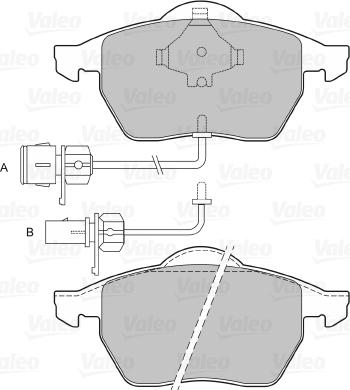 Valeo 598483 - Тормозные колодки, дисковые, комплект unicars.by