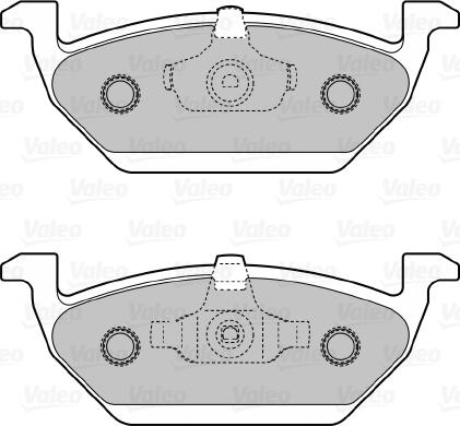 Valeo 598487 - Тормозные колодки, дисковые, комплект unicars.by