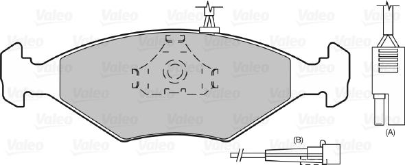 Valeo 598423 - Тормозные колодки, дисковые, комплект unicars.by