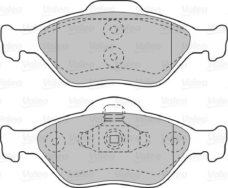 Valeo 598564 - Тормозные колодки, дисковые, комплект unicars.by