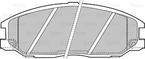 Valeo 598505 - Тормозные колодки, дисковые, комплект unicars.by