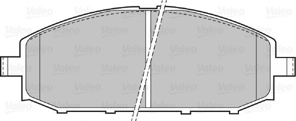 Valeo 598524 - Тормозные колодки, дисковые, комплект unicars.by